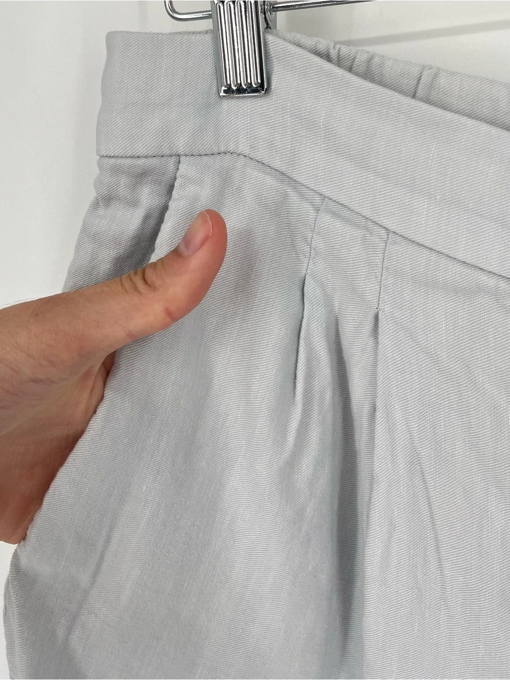 Aritzia Babaton Cohen Linen Blend Cropped Trouser Pant Women's Size 10 in Stone